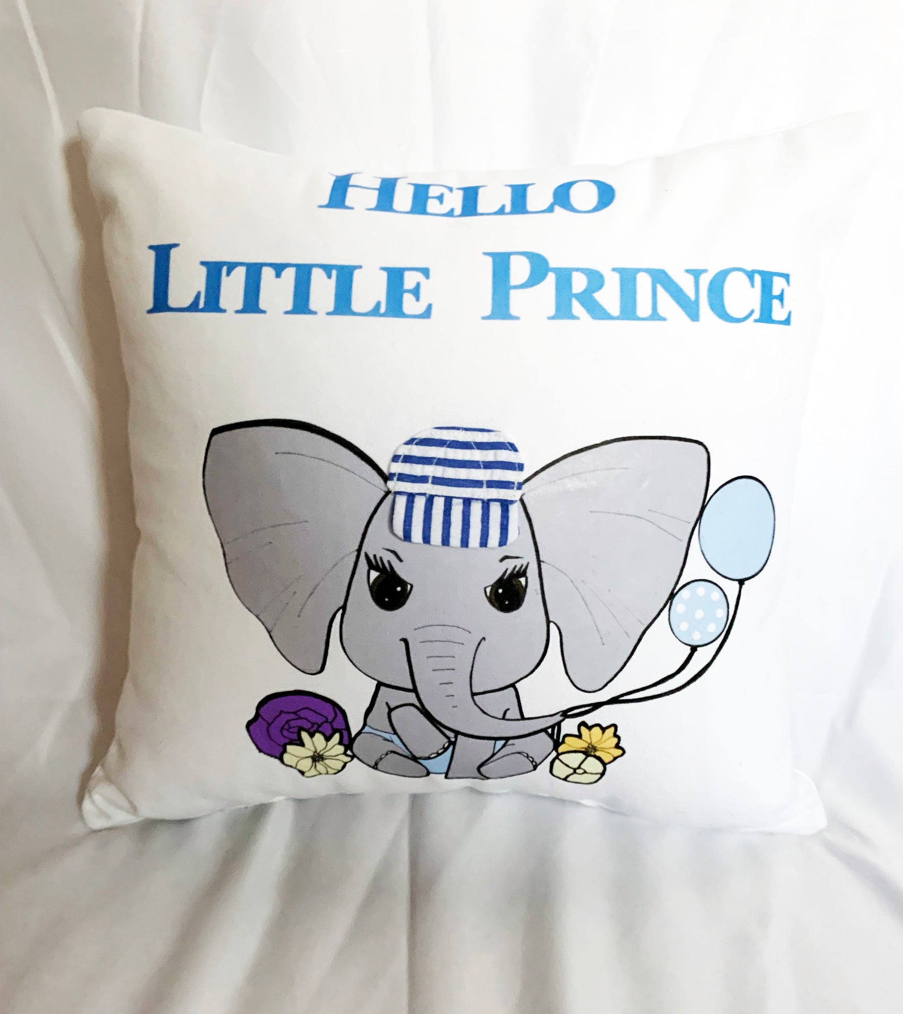 Little Elephant Prince & Princess Baby Pillows